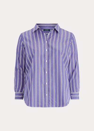 Women's Ralph Lauren Striped Cotton Shirts | 304591WEX